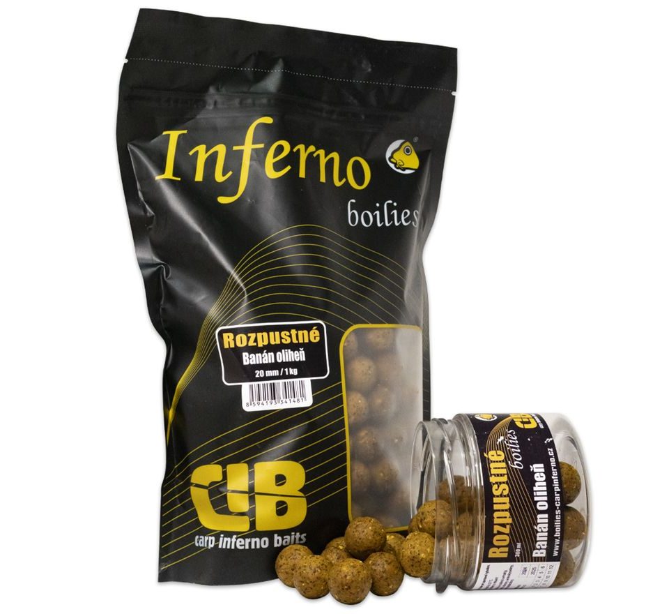 Carp Inferno Rozpustné Boilies Nutra Line Banán/Kalamár