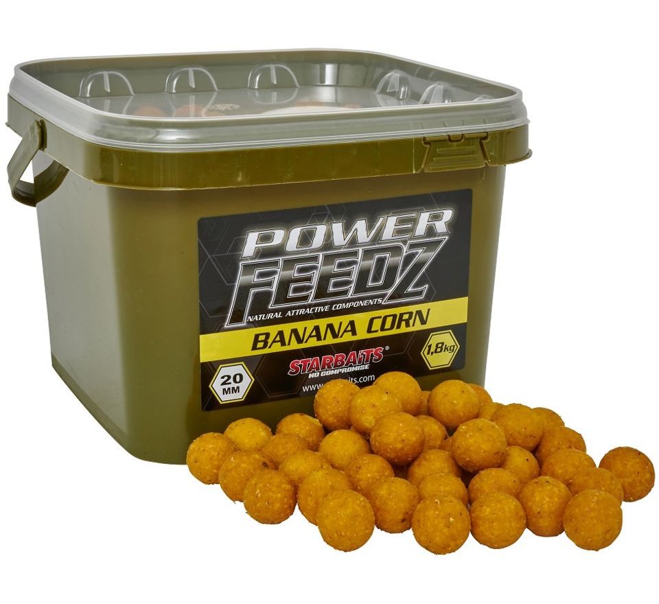 Starbaits Boilies Power FEEDZ Banana Corn 1,8kg