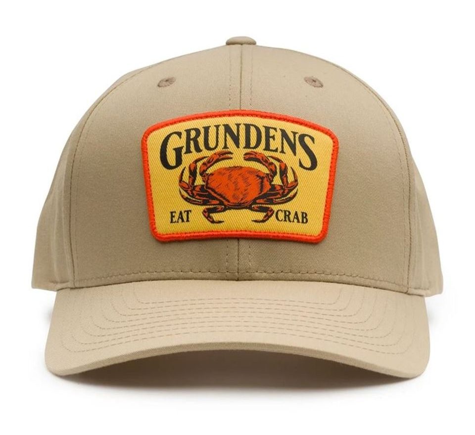 Grundéns Kšiltovka Eat Crab Trucker 312 Khaki/White O/S