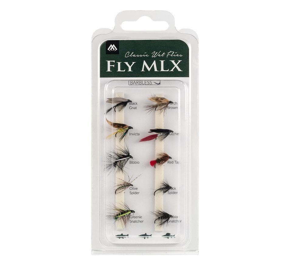 Mikado Sada mokrých mušek Wet Flies Barbless 10ks