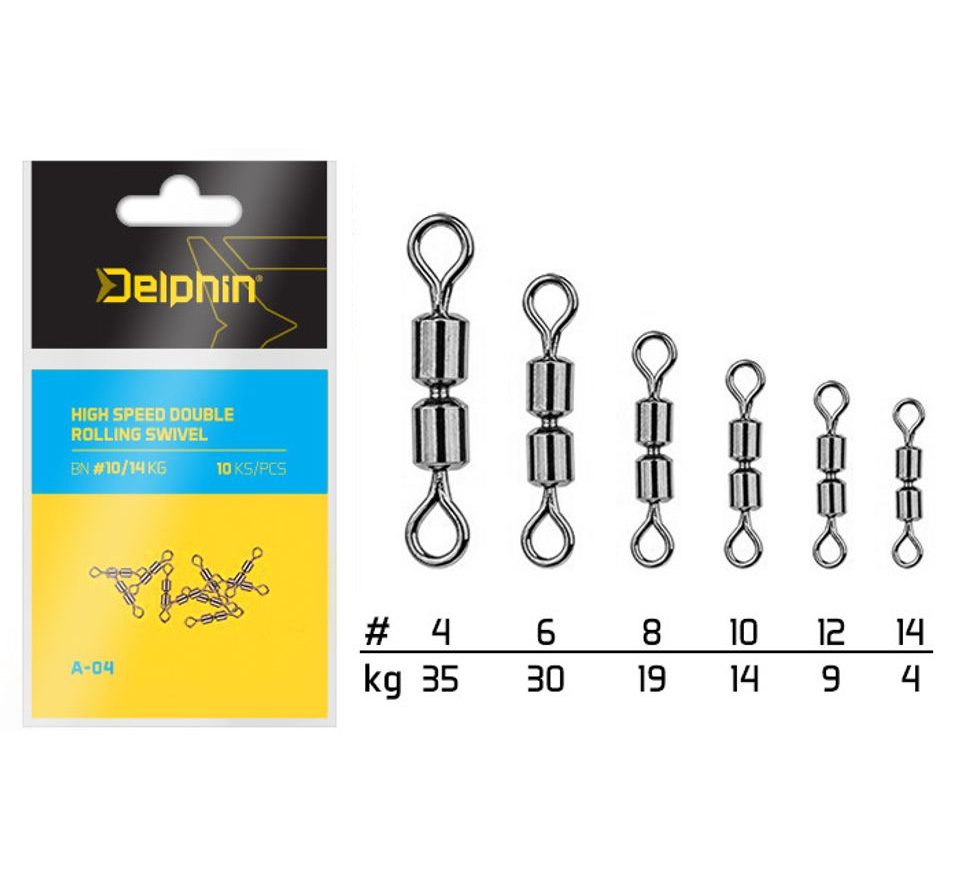 Delphin Obratlík Hi Speed Double Rolling Swivel A-04 10ks