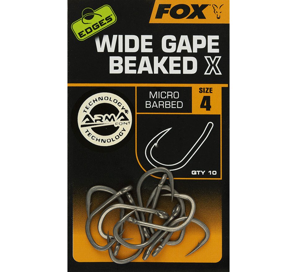 Fox Háčky Edges Wide Gape Beaked X Hooks 10ks