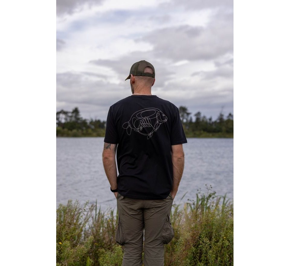 Korda Tričko One Liner Tee Čierne