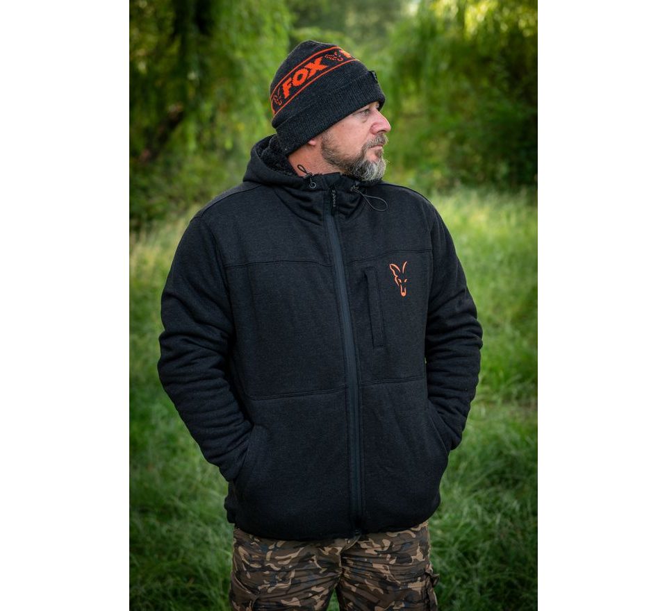 Fox Bunda Collection Sherpa Jacket Black & Orange