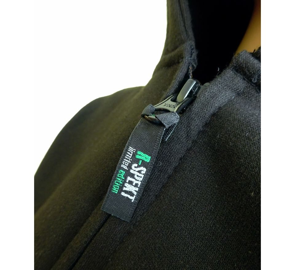 R-Spekt Dětská mikina zipová s kapucí Carper Kids black