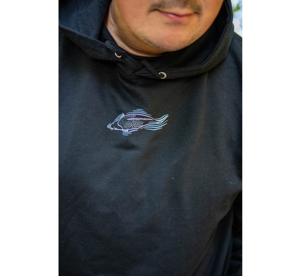 Giants Fishing Mikina pánská černá Kapr u hladiny