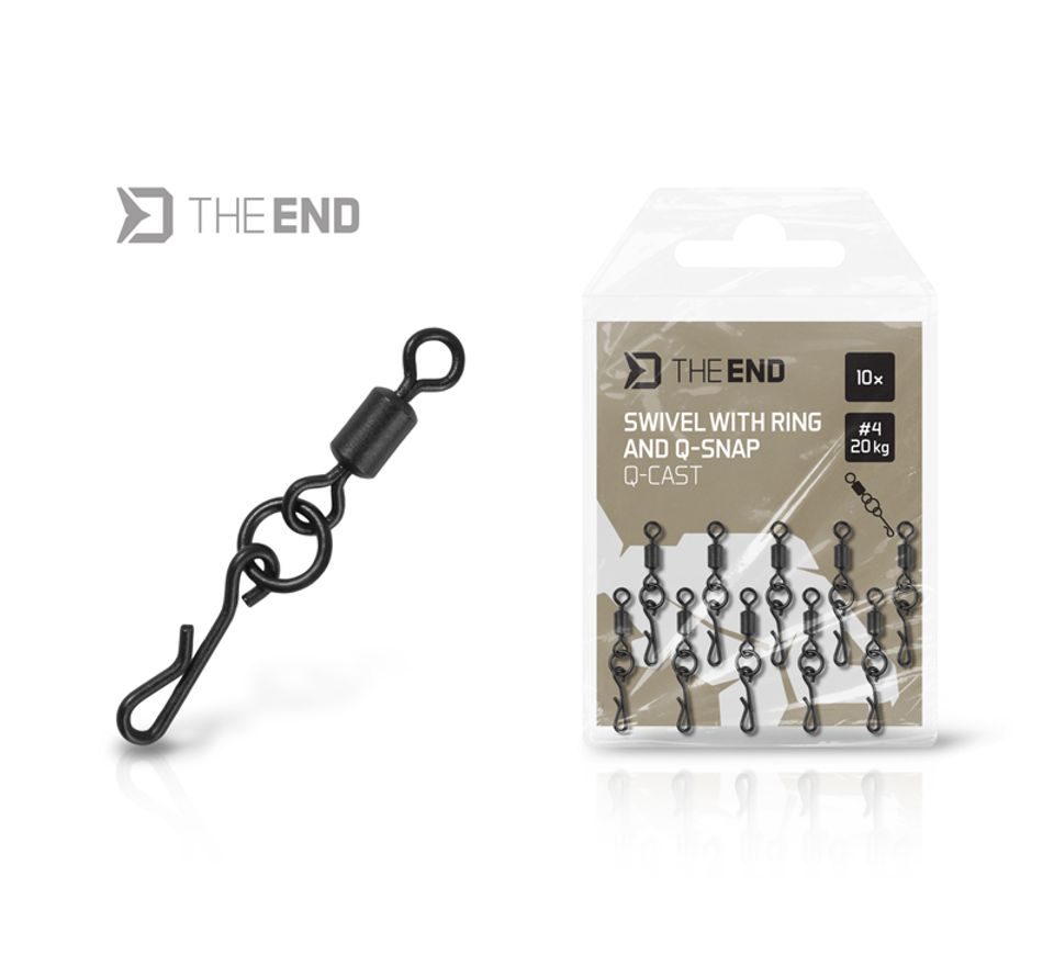 Delphin Obratlík s kroužkem a rychloklipem TheEND Q-Cast 10ks