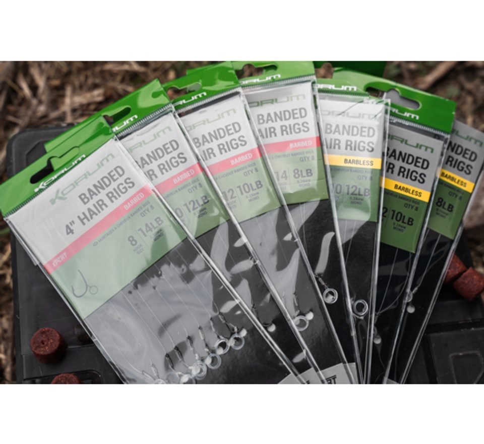 Korum Hotové návazce Banded Hair Rigs 4" 8ks