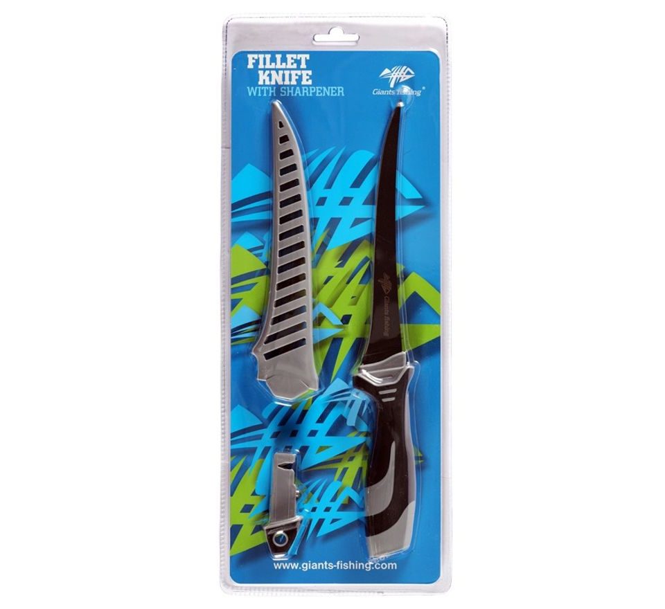 Giants Fishing Filetovací nôž 7" Fillet Knife s brúskou (ľahko čistiteľné puzdro)