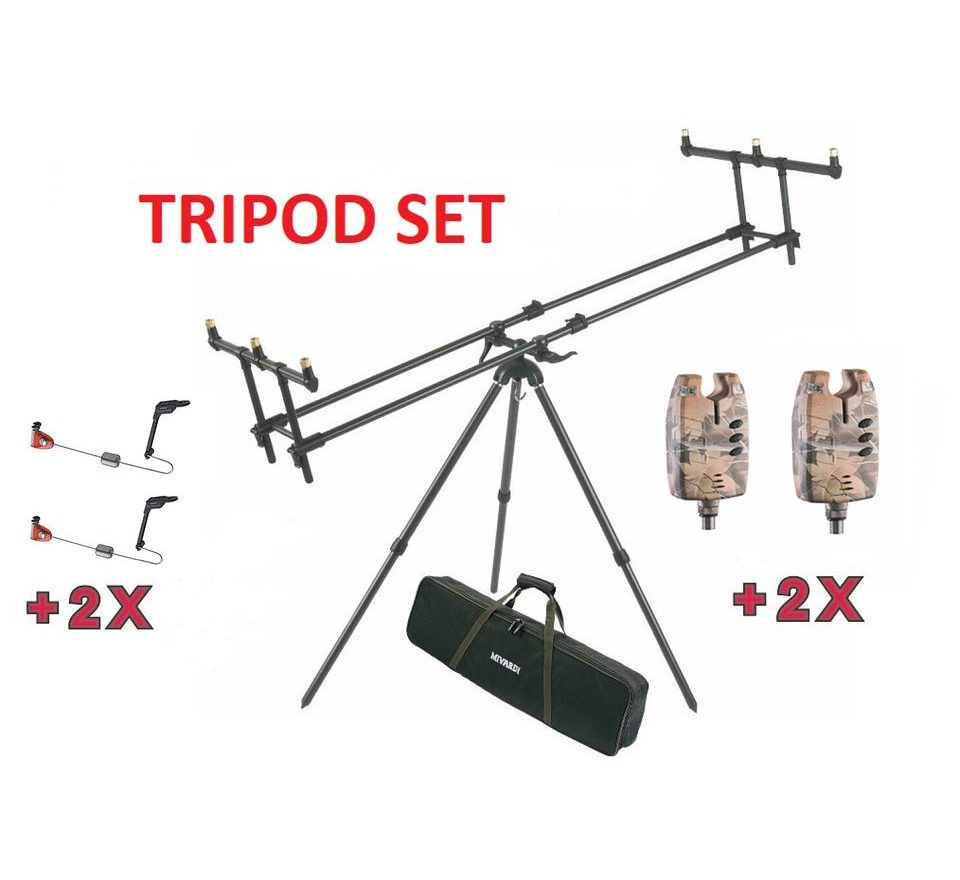 Mivardi Stojan Tripod Premium + ZDARMA 2 x Hlásič EASY Camo a 2 x Swing EASY