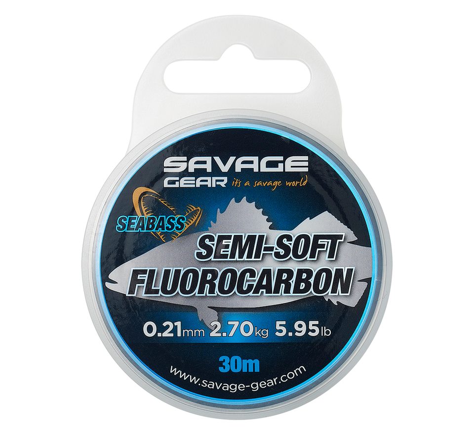 Savage Gear Fluorocarbon Semi-Soft Fluorocarbon Seabass 30m