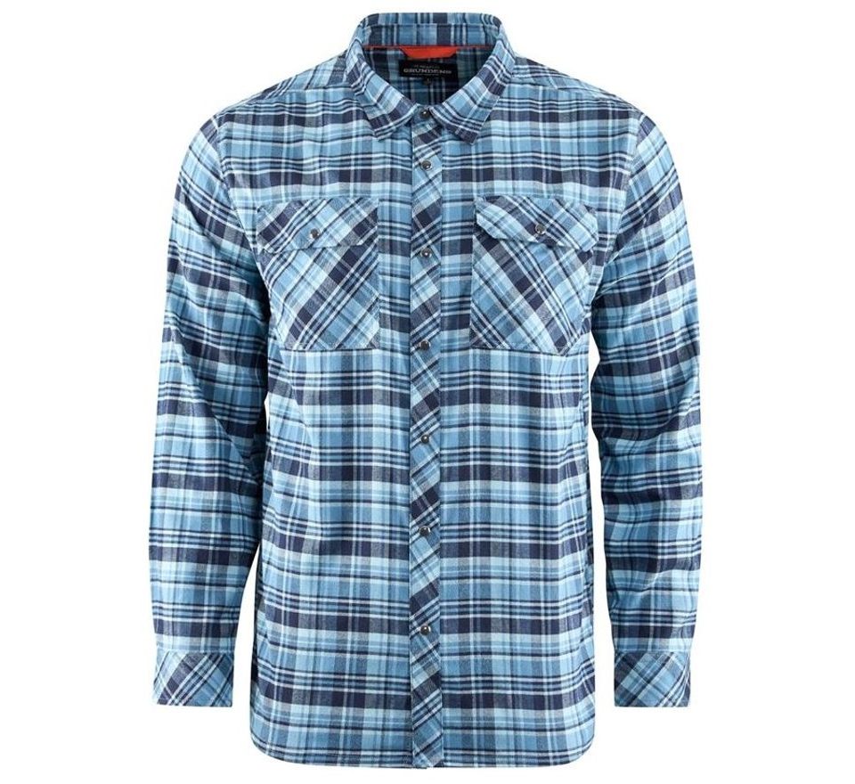Grundéns Košile Dungeness Seawool Flannel Shirt Captain's Blue