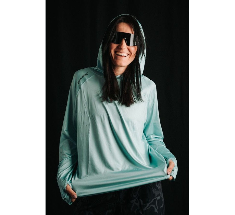 Giants fishing Funkčné tričko s dlhým rukávom UV50+ Hoodie Blue