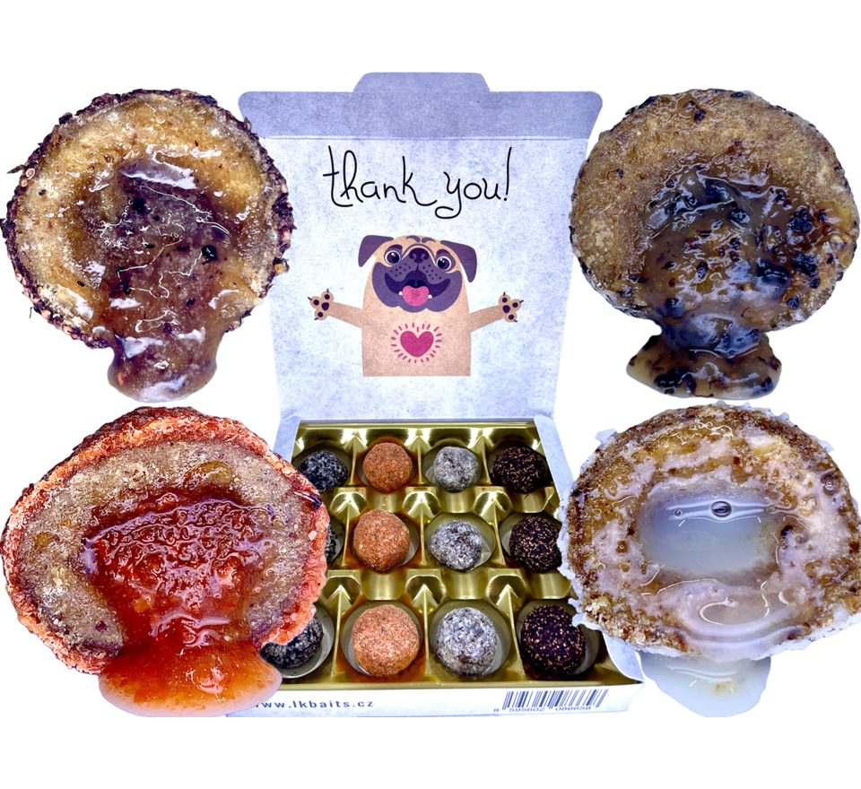 LK Baits Pet Sváteční bonboniéra Nutrigo Bonbons Present pro větší psy