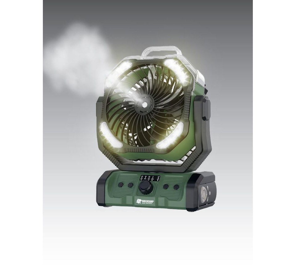 Holdcarp Větrák Rechargeable DoubleMotor WaterSpray Fan