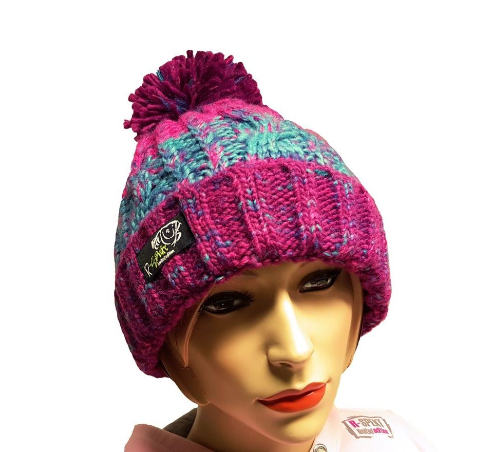 R-Spekt Kulich MAXI PomPom beanie modrovínový