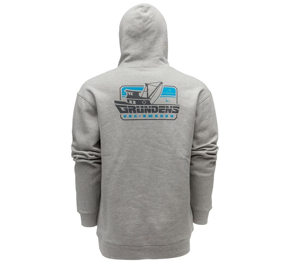 Grundéns Mikina Displacement DWR Hoodie Commercial Boat Athletic Heather
