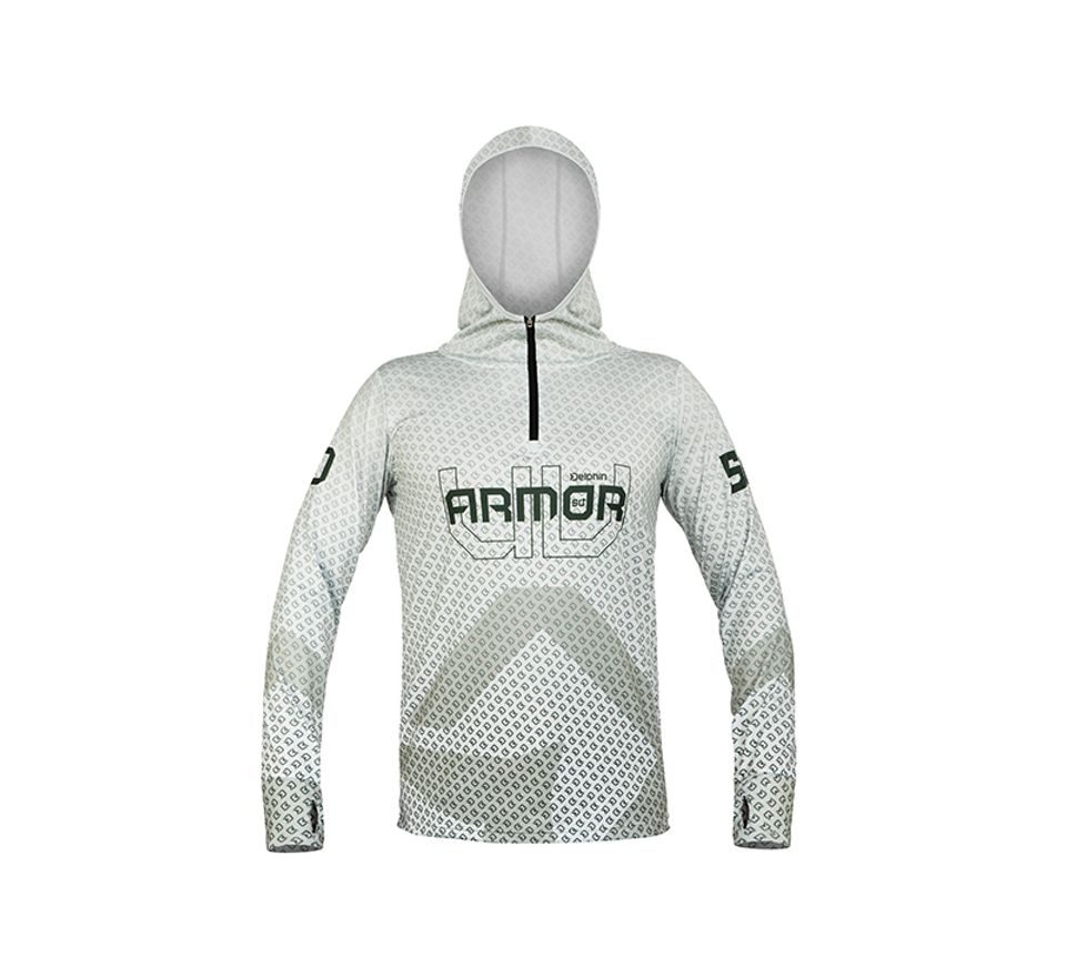 Delphin Tričko s kapucňou UV Armor Olive 50+
