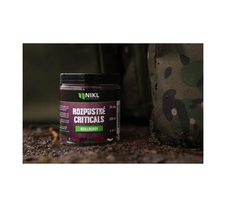 Nikl Rozpustné Criticals boilie Krill Berry 250ml