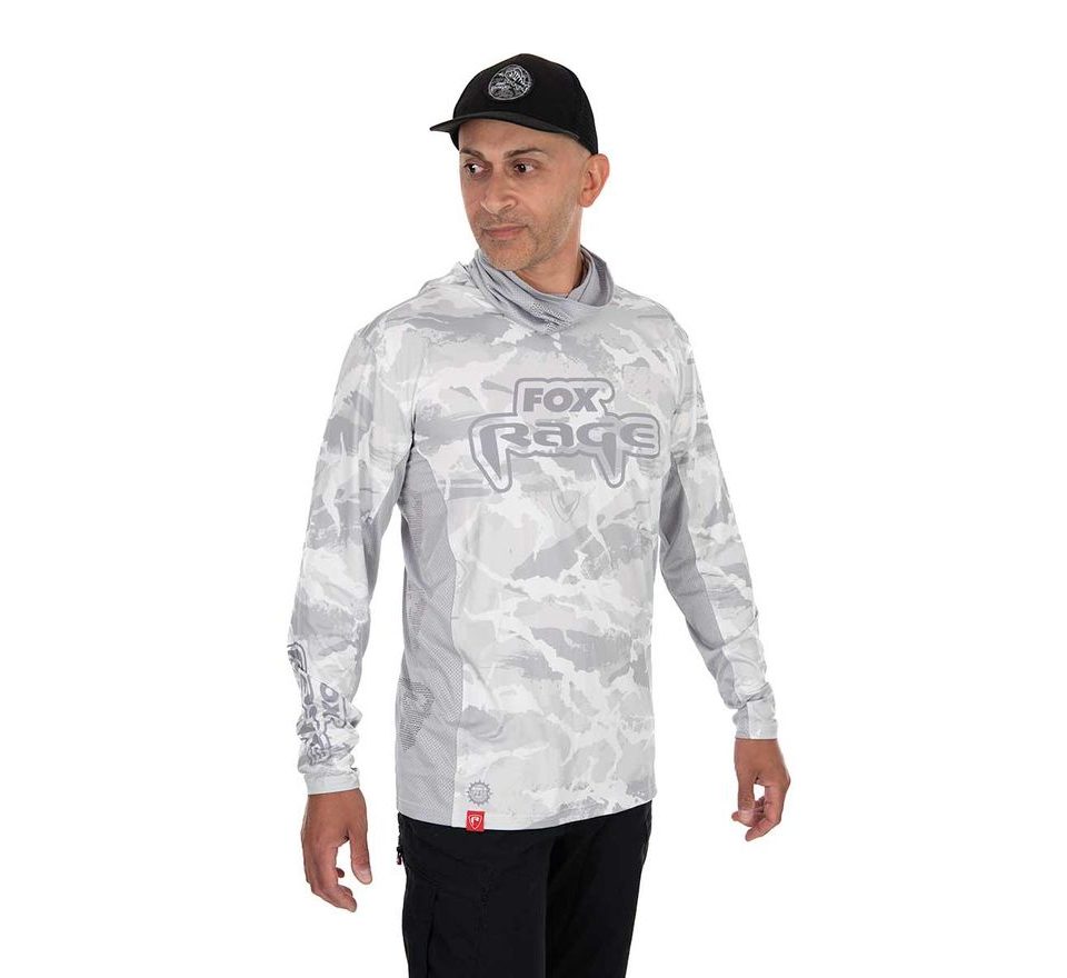 Fox Rage Tričko UV Hooded Light Cam Top