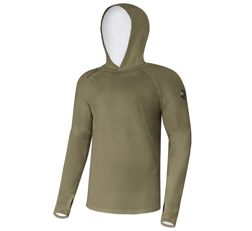 Giants fishing Funkčné tričko s dlhým rukávom UV50+ Hoodie Olive Green