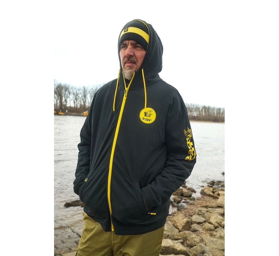 Black Cat Mikina Black Zipped Hoody