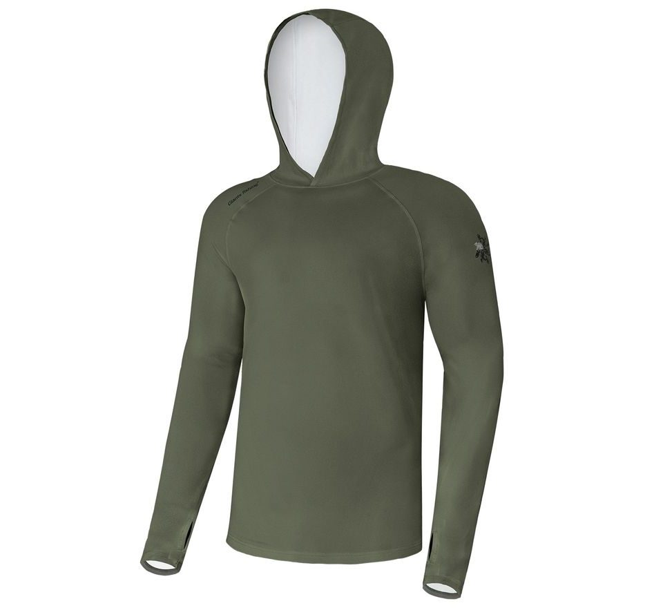 Giants fishing Funkčné tričko s dlhým rukávom UV50+ Hoodie Dark Green