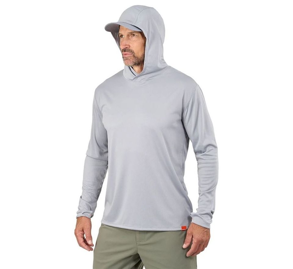 Grundéns UV Tričko Tough Sun Masked Hoodie Mist