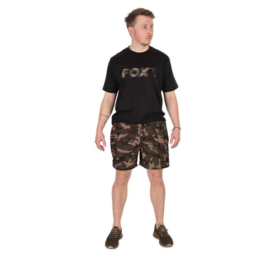 Fox Koupací kraťasy Black / Camo LW Swim Shorts