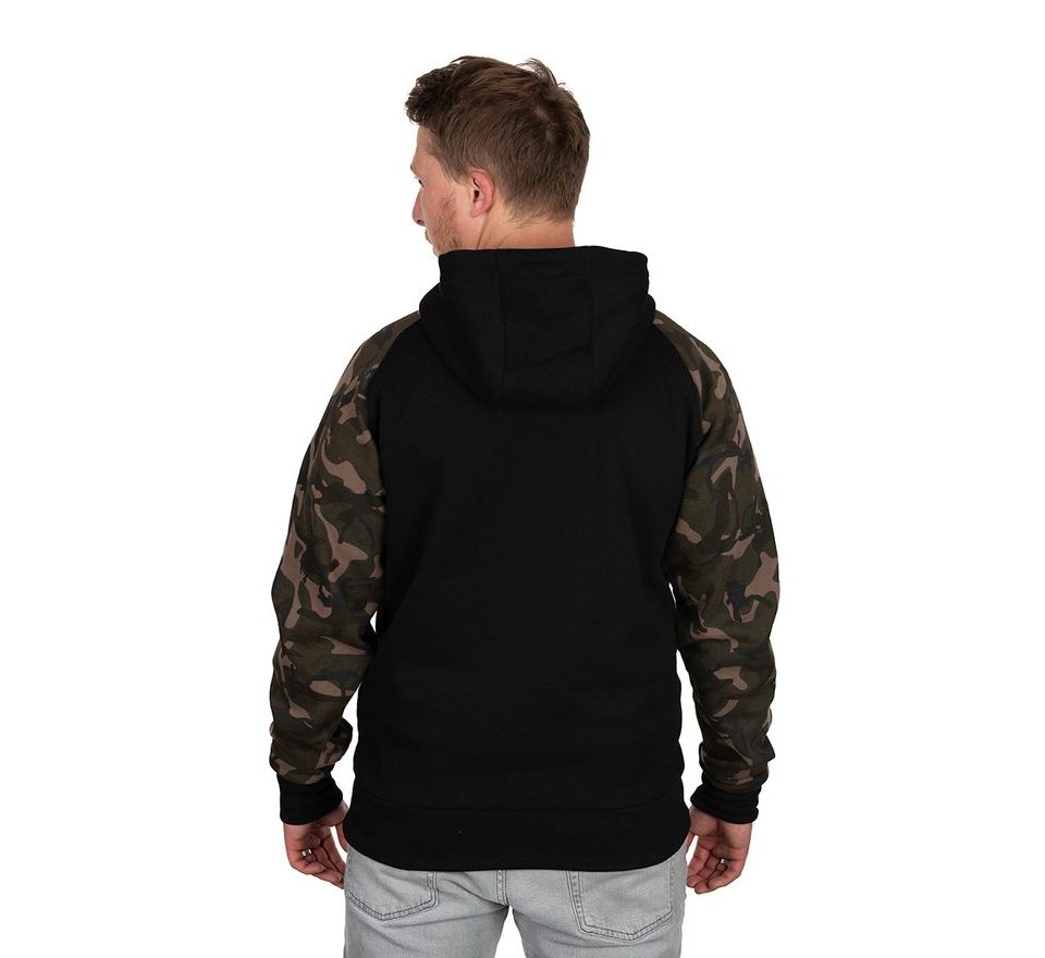 Fox Mikina Black / Camo Raglan Hoodie