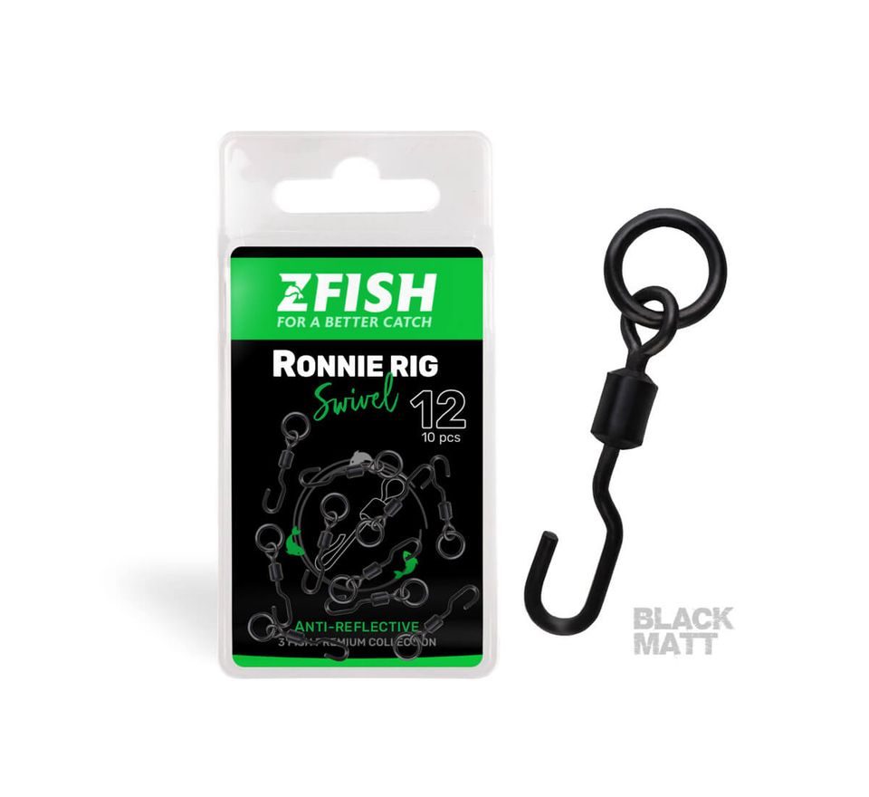 Zfish Obratlík Ronnie Rig Swivel Matt vel.12 10ks