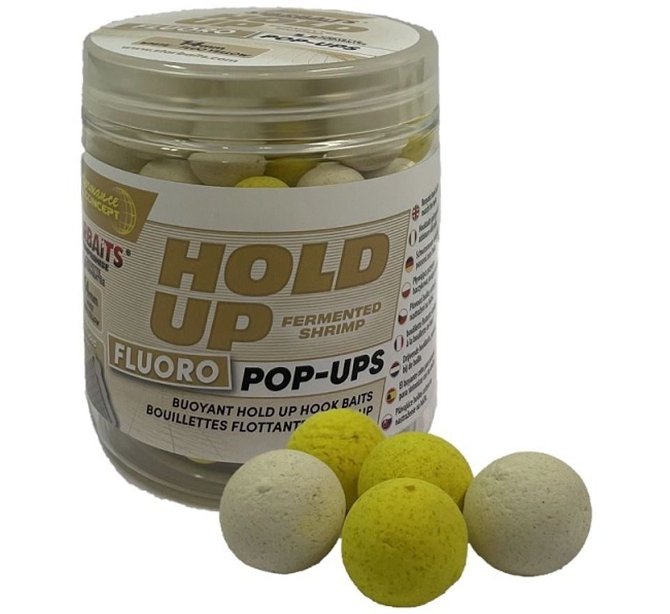 Starbaits Plovoucí Fluo Pop-up Boilies Hold Up Fermented Shrimp 80g
