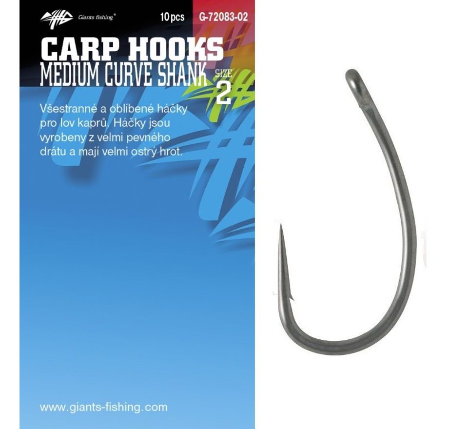 Giants Fishing Háček s očkem Medium Curve Shank 10ks