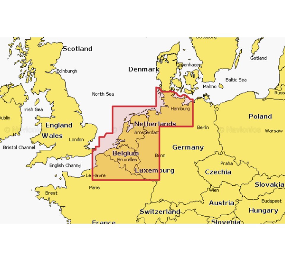 Navionics+ Mapy Benelux