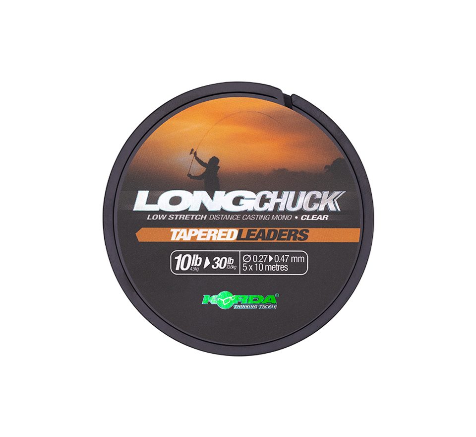 Korda Ujímaný Šokový Vlasec LongChuck Tapered Leaders 5x10m