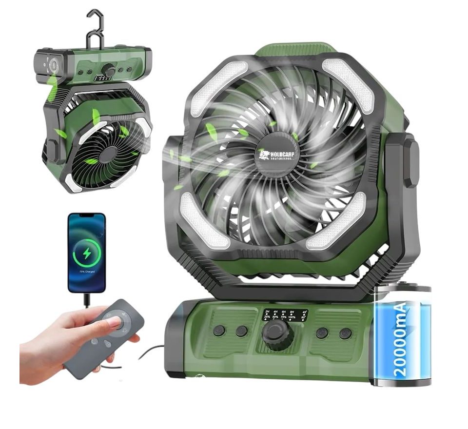Holdcarp Větrák Rechargeable DoubleMotor Fan