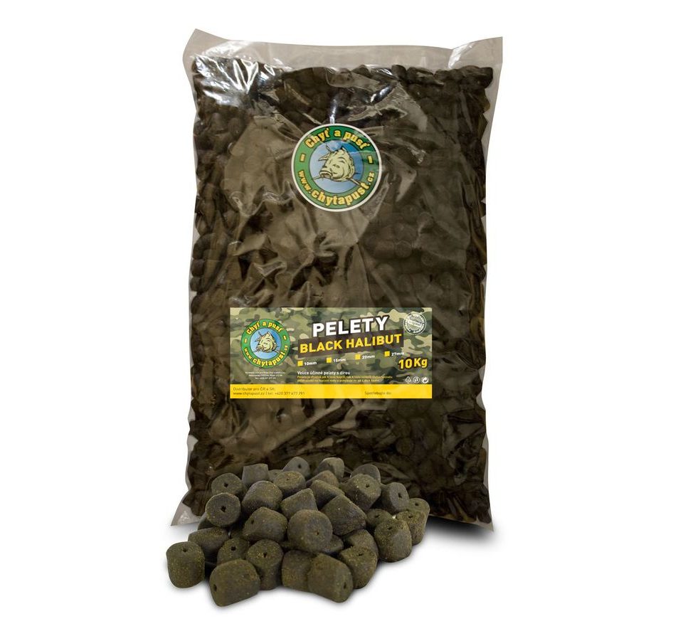 Chyť a pusť Pelety BLACK halibut 10kg