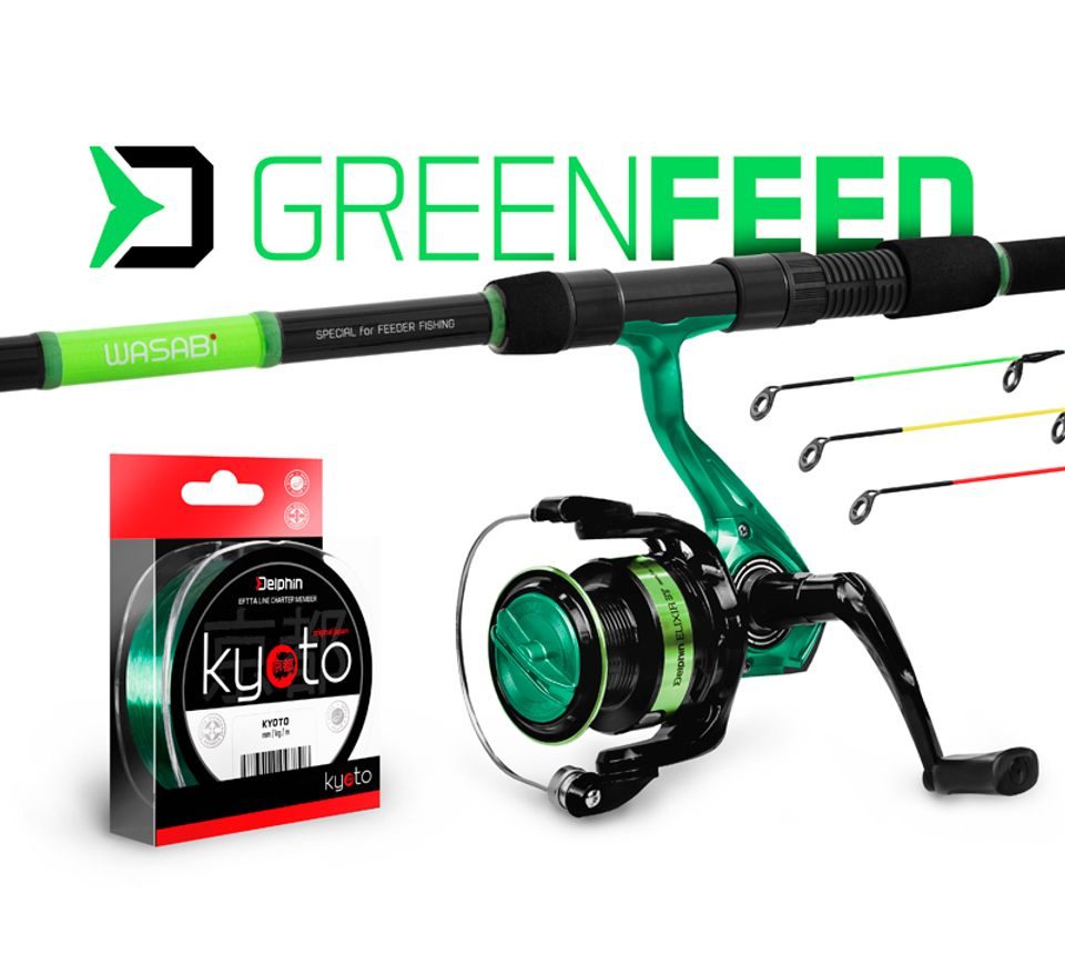 Delphin Feederový set GreenFeed 360cm 100g + 4T + 0,261mm