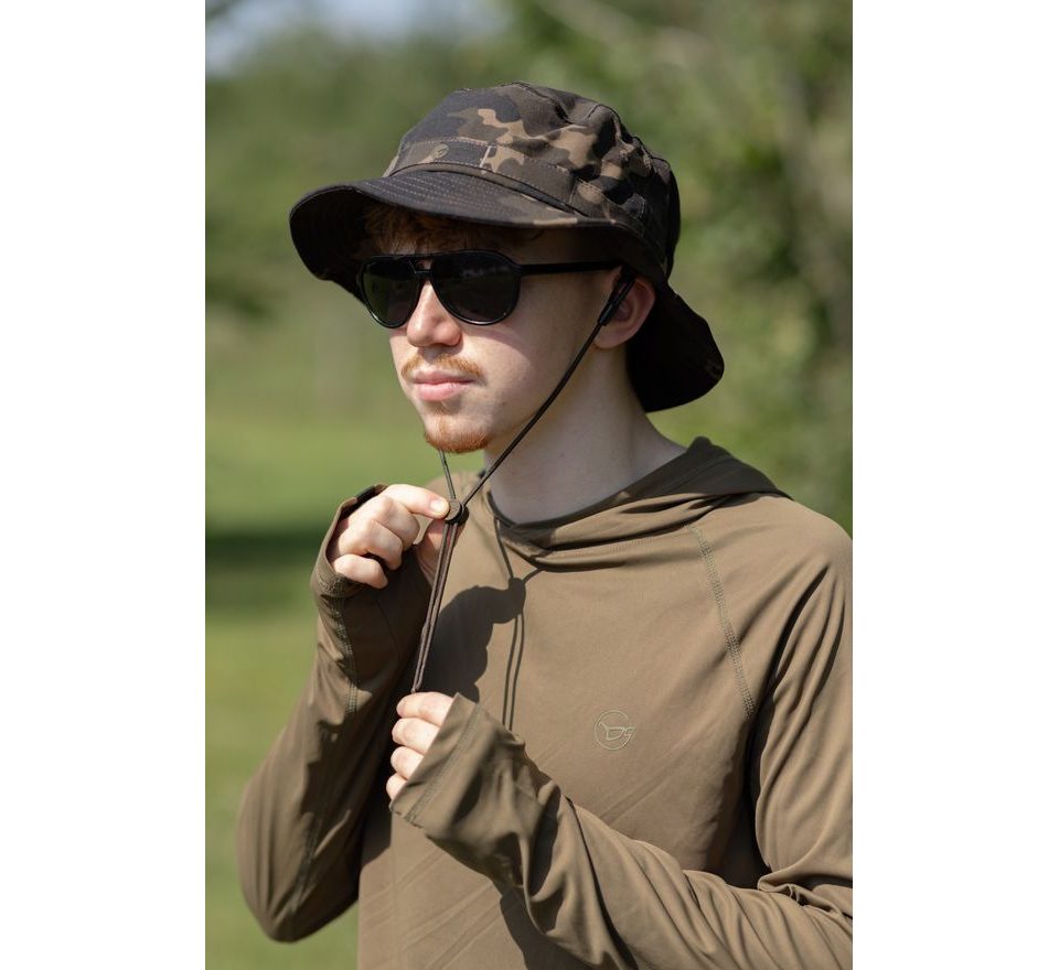 Korda UV triko UPF Hooded Top Dark Khaki
