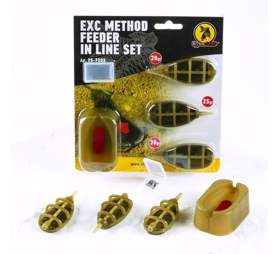 Extra Carp Method Feeder Set 20,25,30g + formička