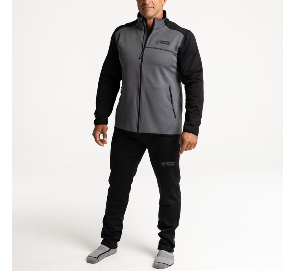 Adventer & fishing Hriaca mikina Prostretch Steel & Black