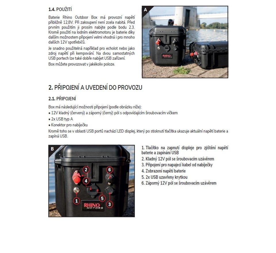 Rhino Batéria Lithium Outdoor Box 12V 100Ah