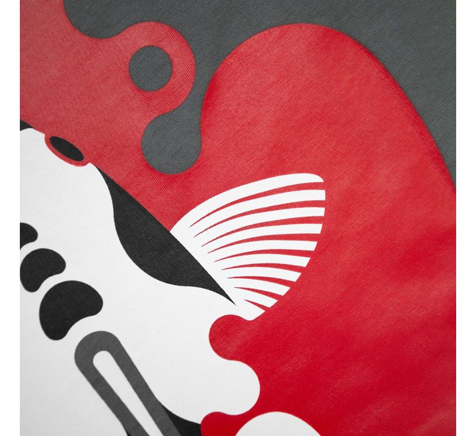 KUMU Tričko Rising Sun šedé