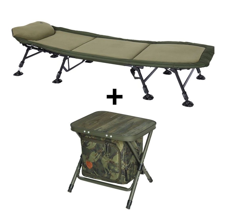 Giants fishing Lehátko Deluxe FX 8Leg + Skládací stolek s taškou ZDARMA!