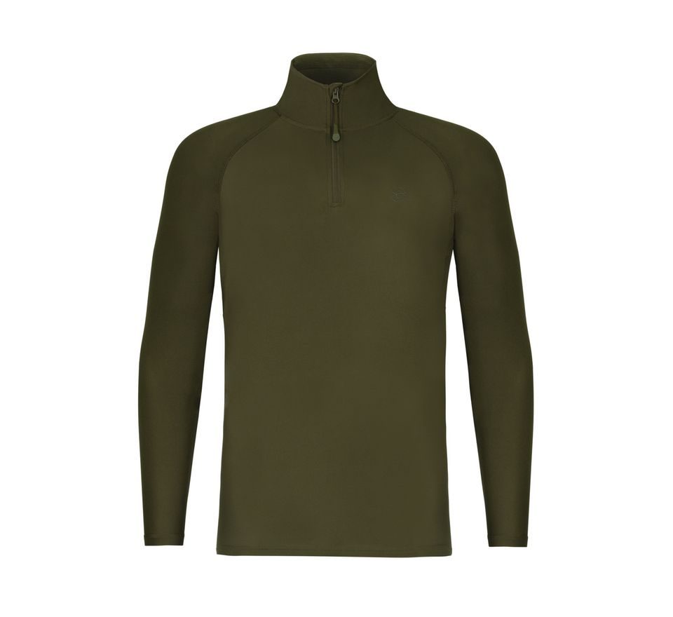 Korda Tričko Kool UPF Zip Jersey Tmavo Olivové