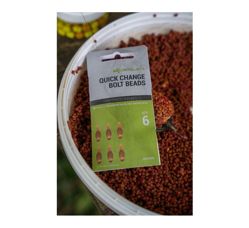 Korum Rýchlomennné koráliky Smokescreen Quick Change Bolt Beads 6ks