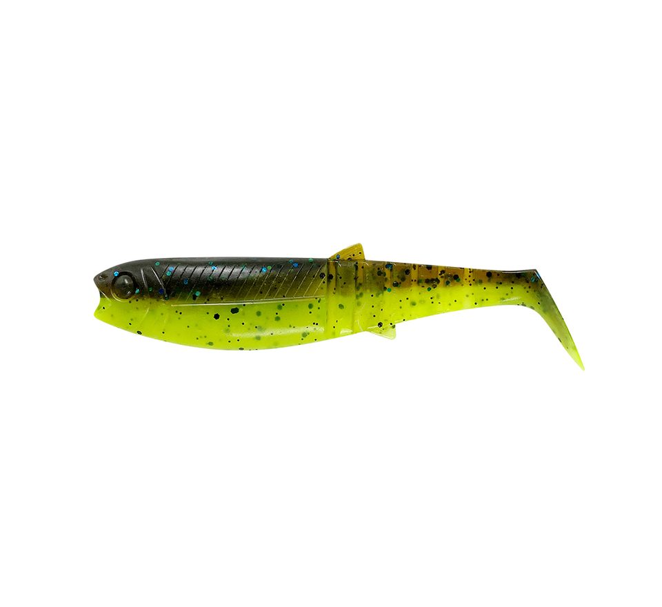 Savage Gear Gumová nástraha Cannibal Shad Chartreuse Pumpkin 2ks