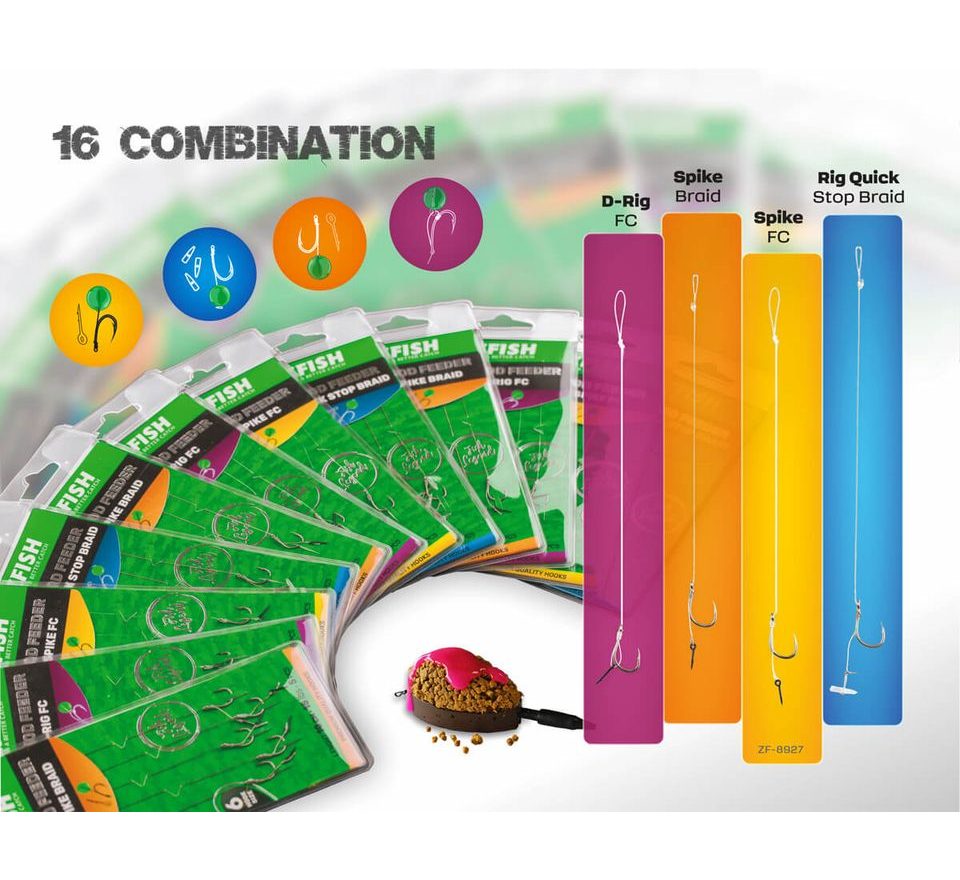 Zfish Návazec Method Feeder Rig Spike Braid 5ks