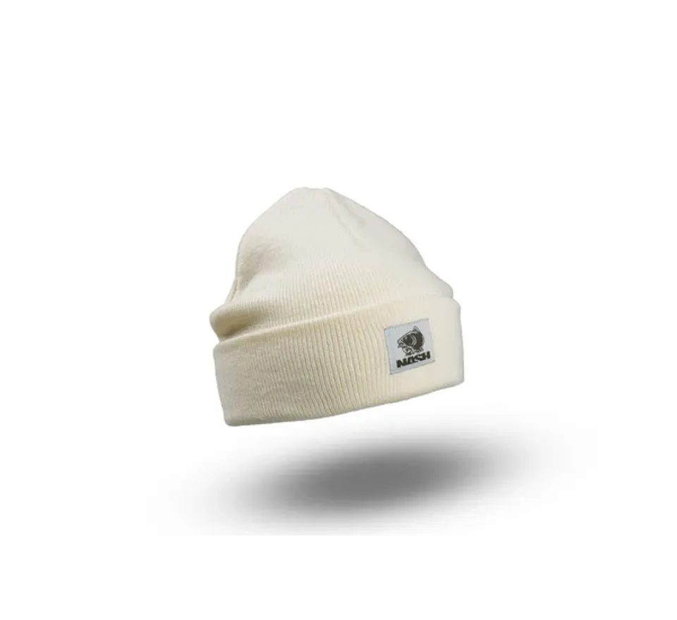 Nash Zimní čepice Make It Happen Badge Beanie Hat Ecru