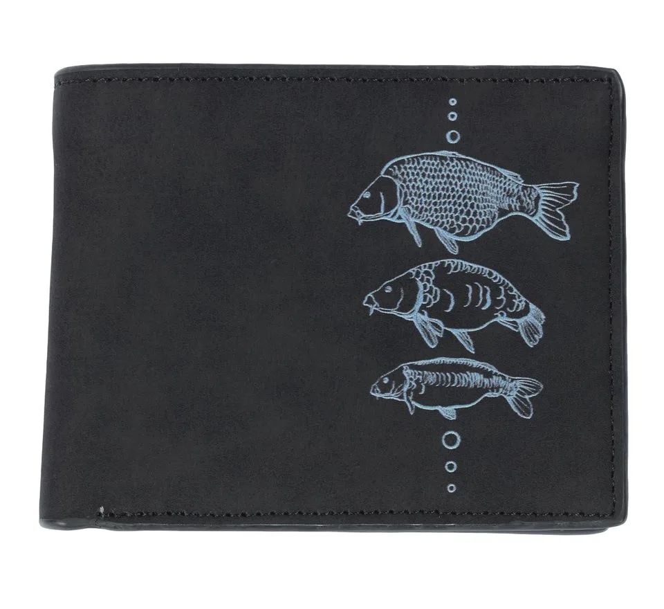 Giants fishing Peněženka tři kapři Black Wallet Three Carps černá